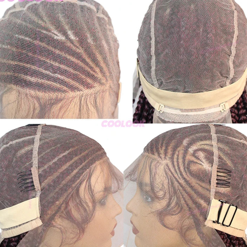 36-Inch Full Lace Knotless Box Braid Wig Luxegan