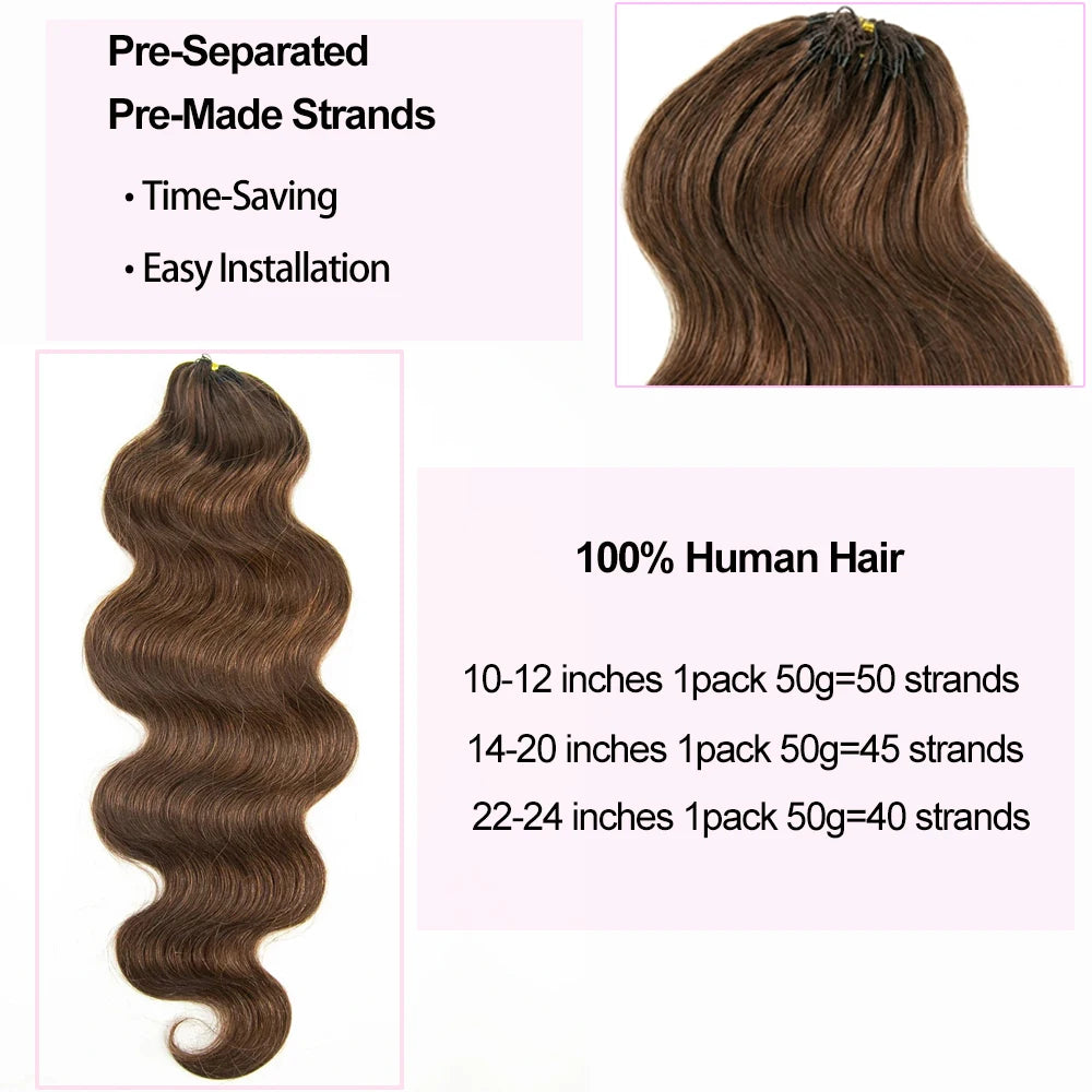 Body Wave Miracle Knots Crochet Human Hair Extensions – Boho Braids Feather Crochet Hair 100% - view 6