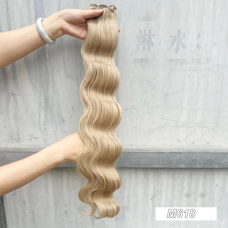 High-Temperature Synthetic Body Wave Hair Extensions – 26 & 30 Inch | Piano & Ombre Colors - view 13