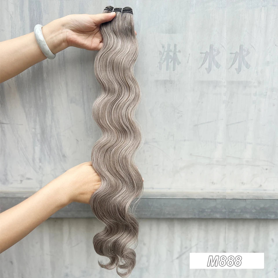 High-Temperature Synthetic Body Wave Hair Extensions – 26 & 30 Inch | Piano & Ombre Colors - view 30