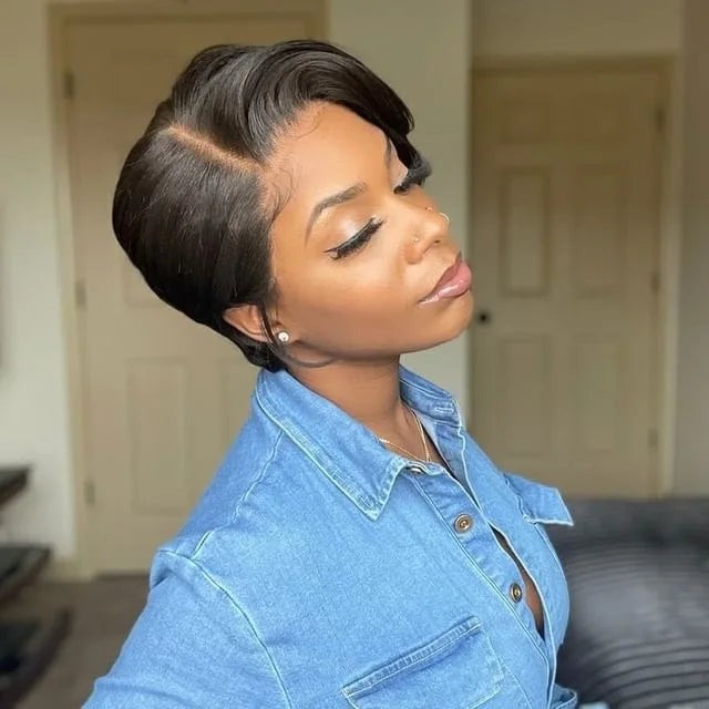 250% Density Short Pixie Cut Wig | Sophisticated 13x4 Skinlike Real HD Lace Frontal | Elegant - view 3