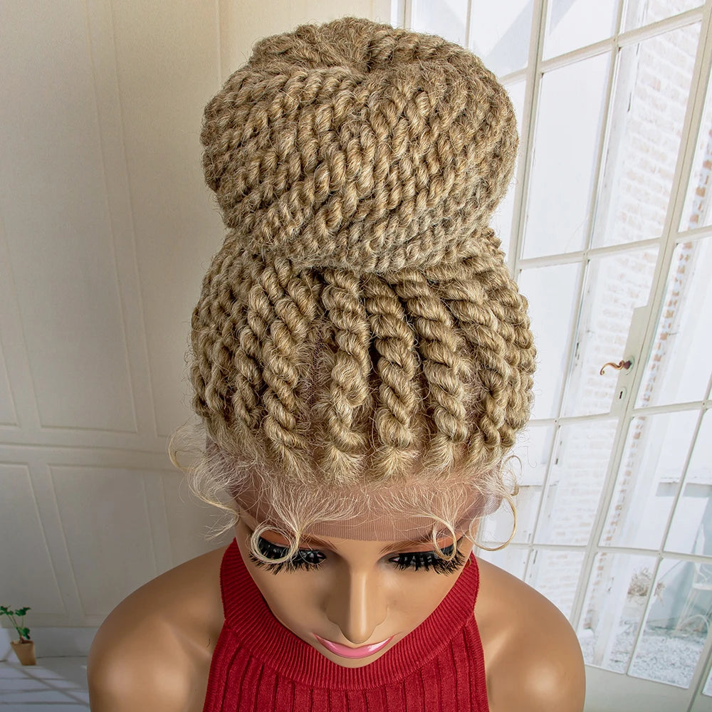 New Arrival Bun Braided Wig | Lace Front Updo with Baby Hair Luxegan