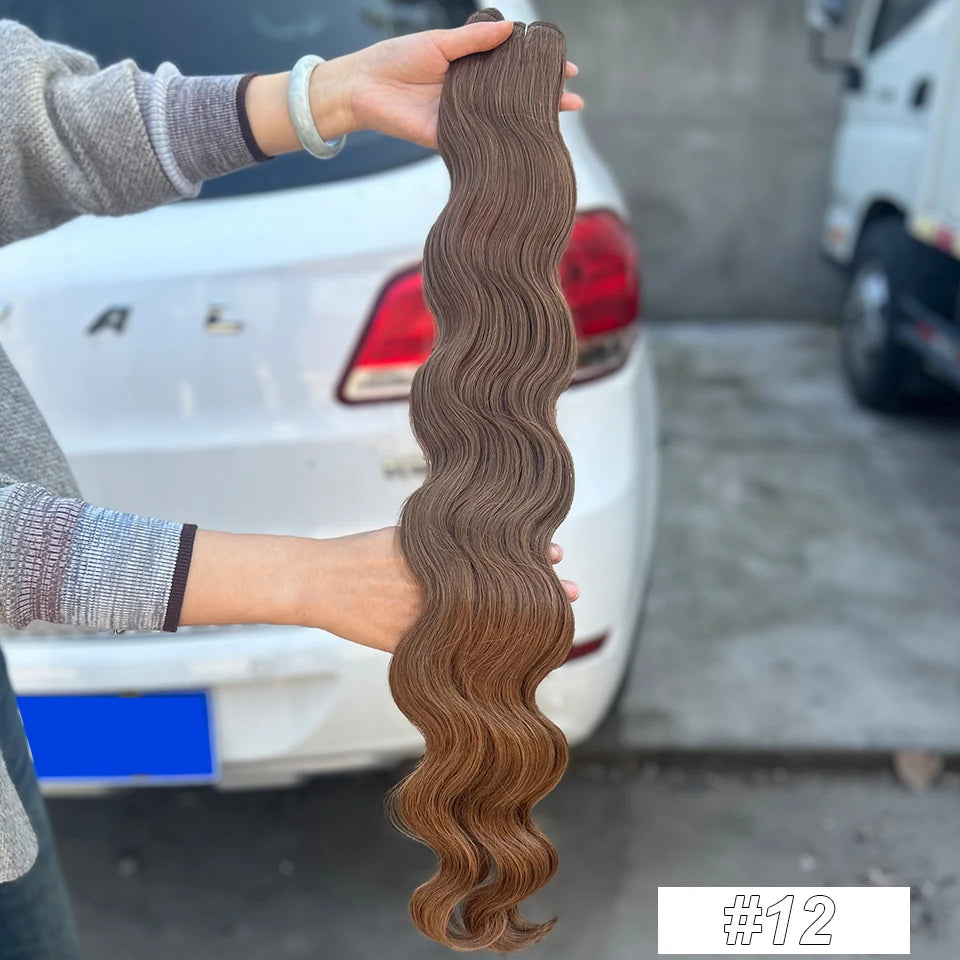 High-Temperature Synthetic Body Wave Hair Extensions – 26 & 30 Inch | Piano & Ombre Colors - view 22