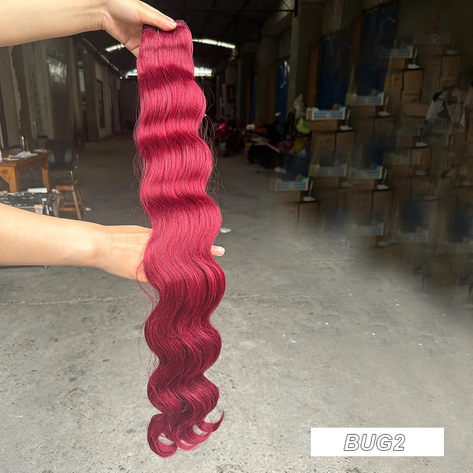 High-Temperature Synthetic Body Wave Hair Extensions – 26 & 30 Inch | Piano & Ombre Colors - view 20
