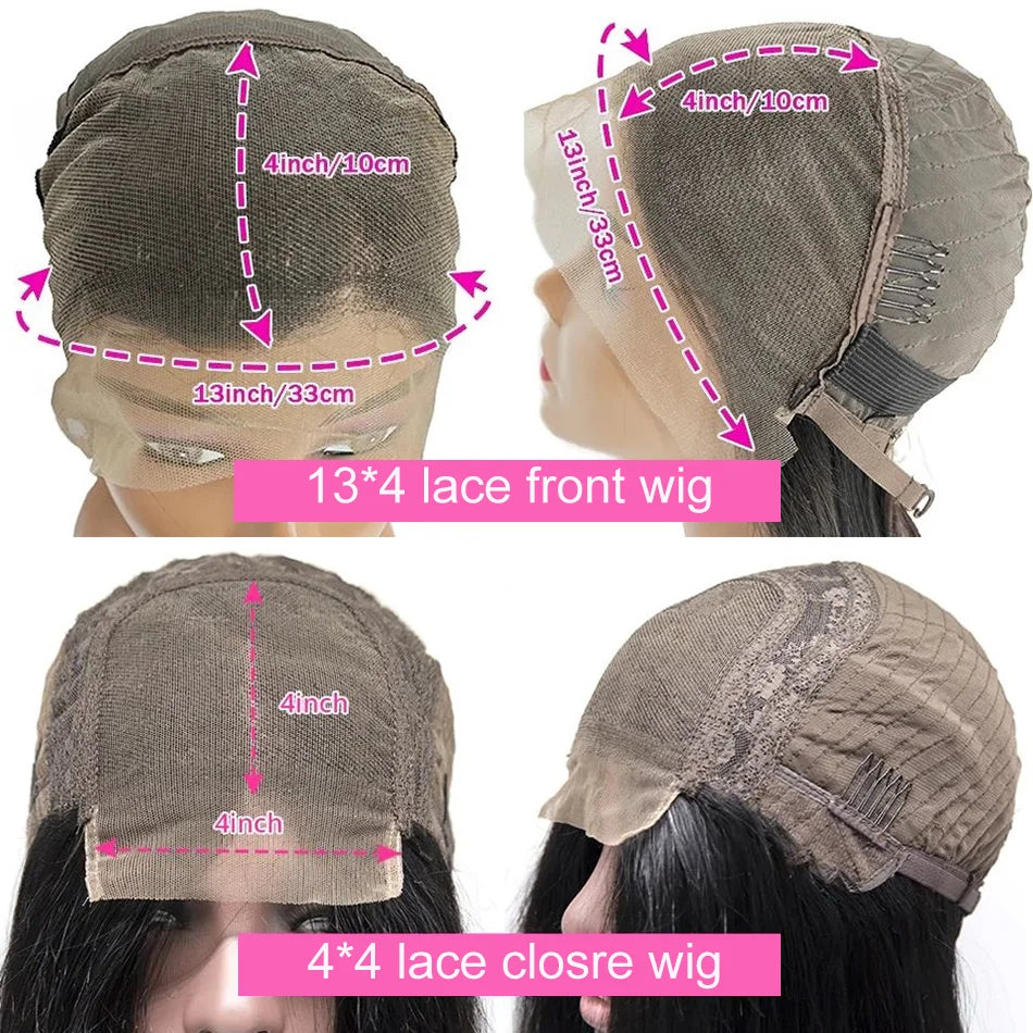 Deep Curly Short Bob Human Hair Wig - 13x4 Transparent Lace Frontal & Deep Wave Part Wig - 100% Brazilian Remy Human Hair Glueless Natural Black Curly Bob Wig for Women Luxegan