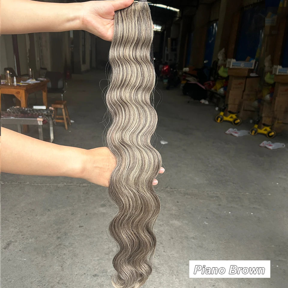 High-Temperature Synthetic Body Wave Hair Extensions – 26 & 30 Inch | Piano & Ombre Colors - view 43
