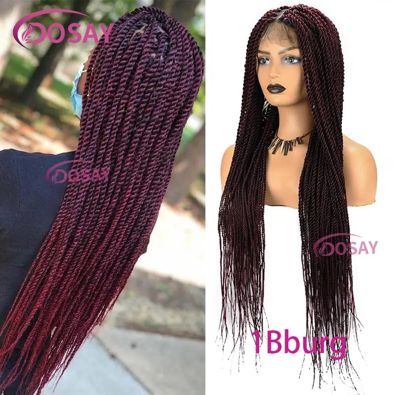 26-36 Inch Senegalese Twist Knotless Wig | Full Lace | Faux Locs