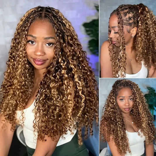 Burmese Curly Miracle Knots Crochet Human Hair Extensions – Feather Knotless Braiding Hair 10–24 - view 2