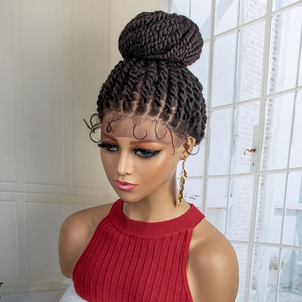New Arrival Bun Braided Wig | Lace Front Updo with Baby Hair Luxegan