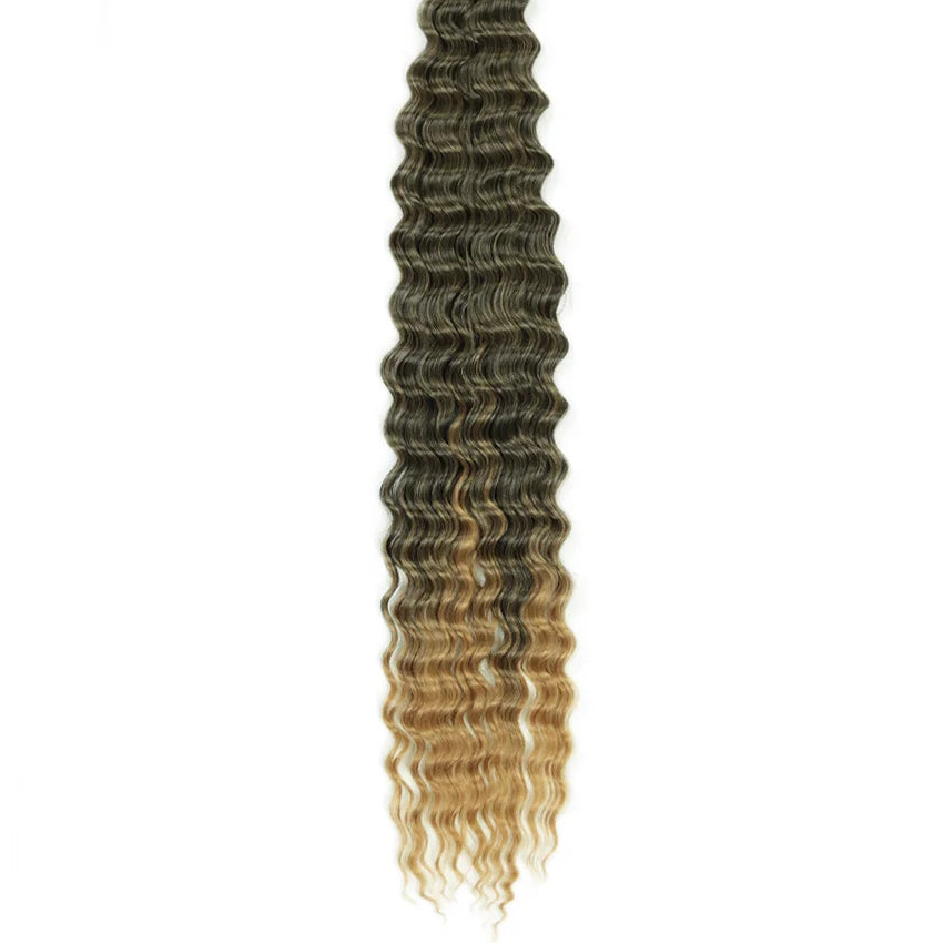30 Inch Deep Wave Twist Crochet Hair – Synthetic Bohemian Ocean Wave Braiding Hair Extension Luxegan