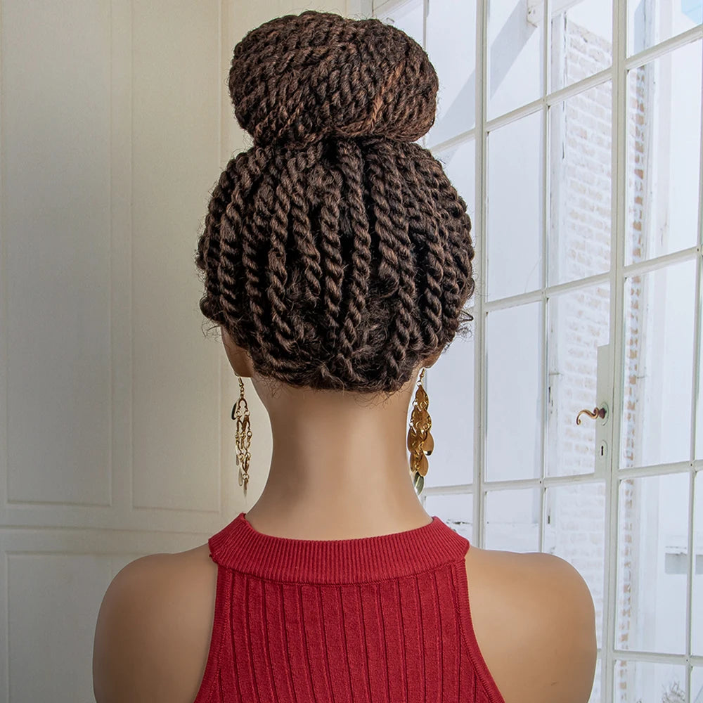 New Arrival Bun Braided Wig | Lace Front Updo with Baby Hair Luxegan