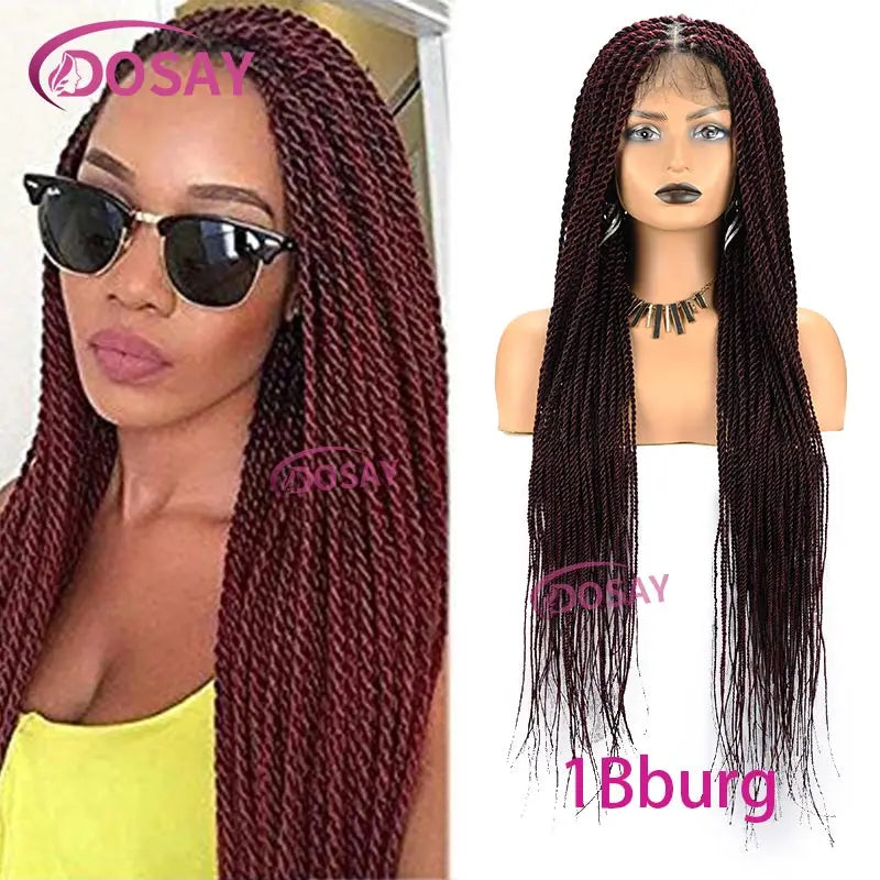 26-36 Inch Senegalese Twist Knotless Wig | Full Lace | Faux Locs