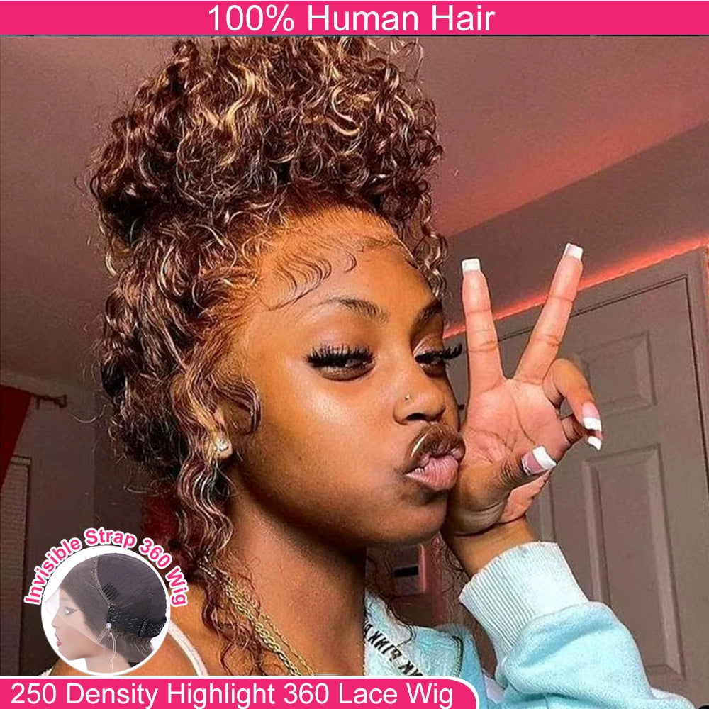 Burgundy Deep Wave Frontal Wig | Sophisticated 360 Full HD Lace Silhouette | Elegant 250% High - view 11