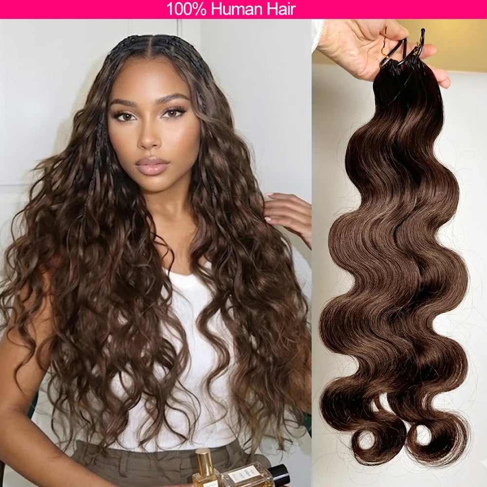 Body Wave Human Hair Crochet Extensions | 10–24 Inch Luxegan