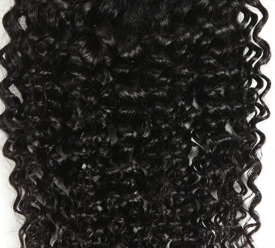 4x4 Kinky Curly HD Transparent Lace Closure | 180% Density Brazilian Remy Hair Luxegan