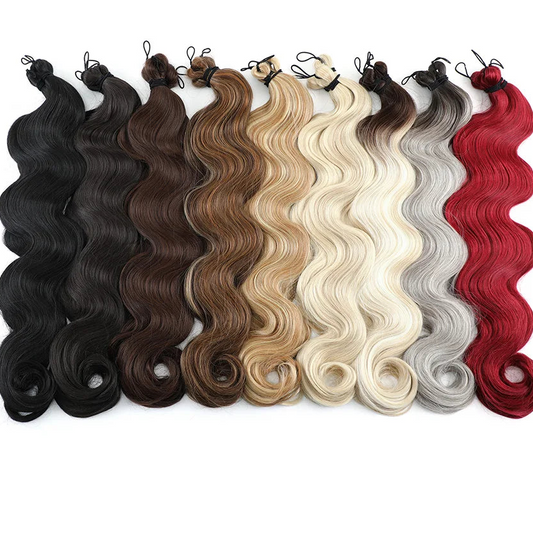 26 Inch Synthetic Loose Deep Wave Crochet Hair | 300g 3-Piece Braiding Extensions Luxegan