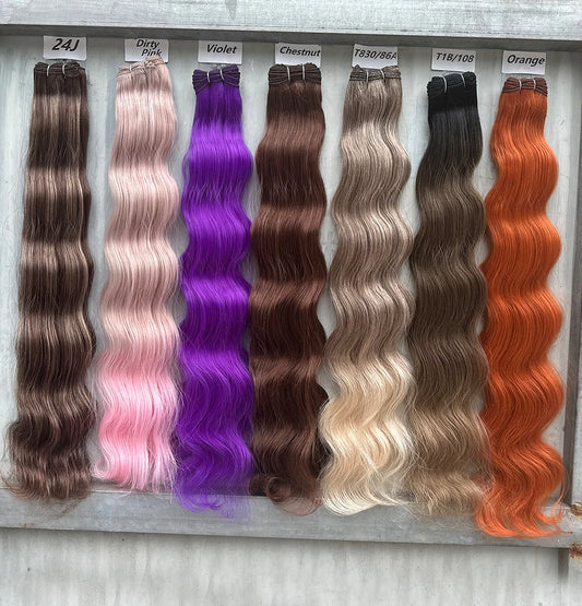 High-Temperature Synthetic Body Wave Hair Extensions – 26 & 30 Inch | Piano & Ombre Colors - view 2