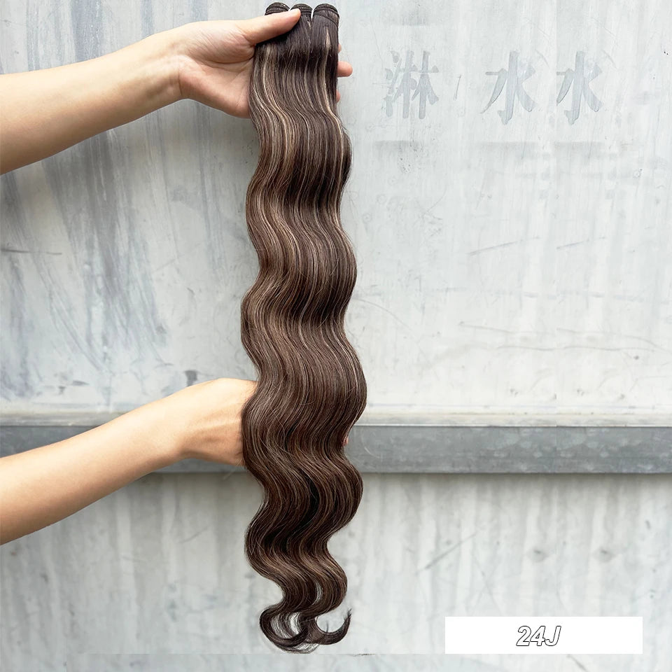 High-Temperature Synthetic Body Wave Hair Extensions – 26 & 30 Inch | Piano & Ombre Colors - view 38