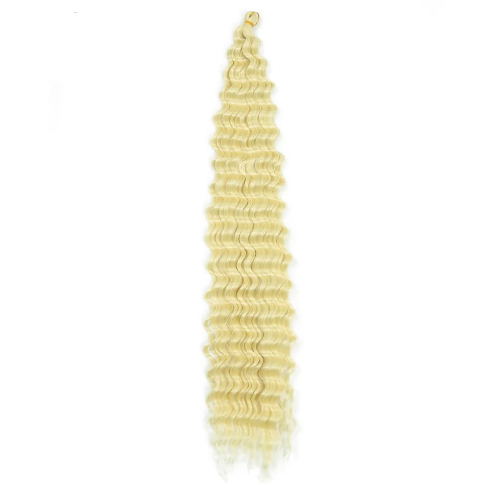 30 Inch Deep Wave Twist Crochet Hair – Synthetic Bohemian Ocean Wave Braiding Hair Extension Luxegan