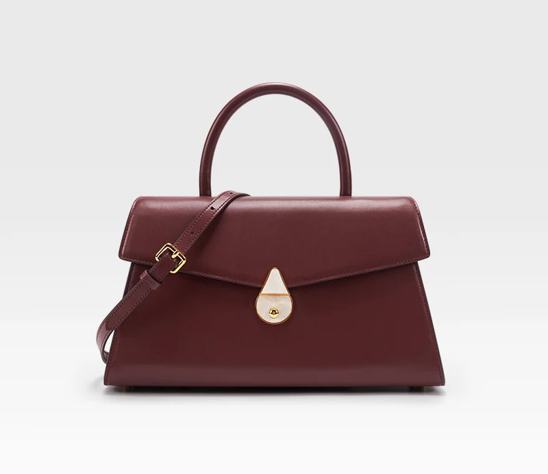 Premium Genuine Leather Women’s Handbag | Large Capacity "Doctor" Style Crossbody Bag | Fashionable &