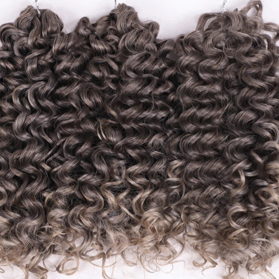 Curly Wave Synthetic Crochet Hair | 12 Inch Luxegan