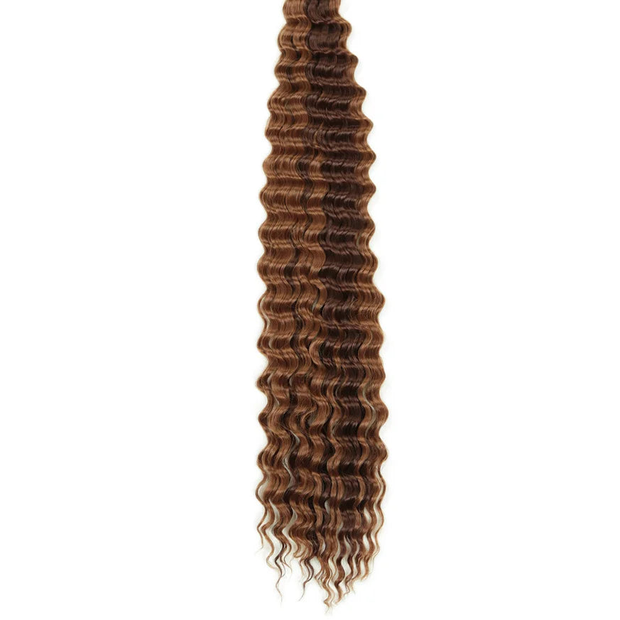 30 Inch Deep Wave Twist Crochet Hair – Synthetic Bohemian Ocean Wave Braiding Hair Extension Luxegan