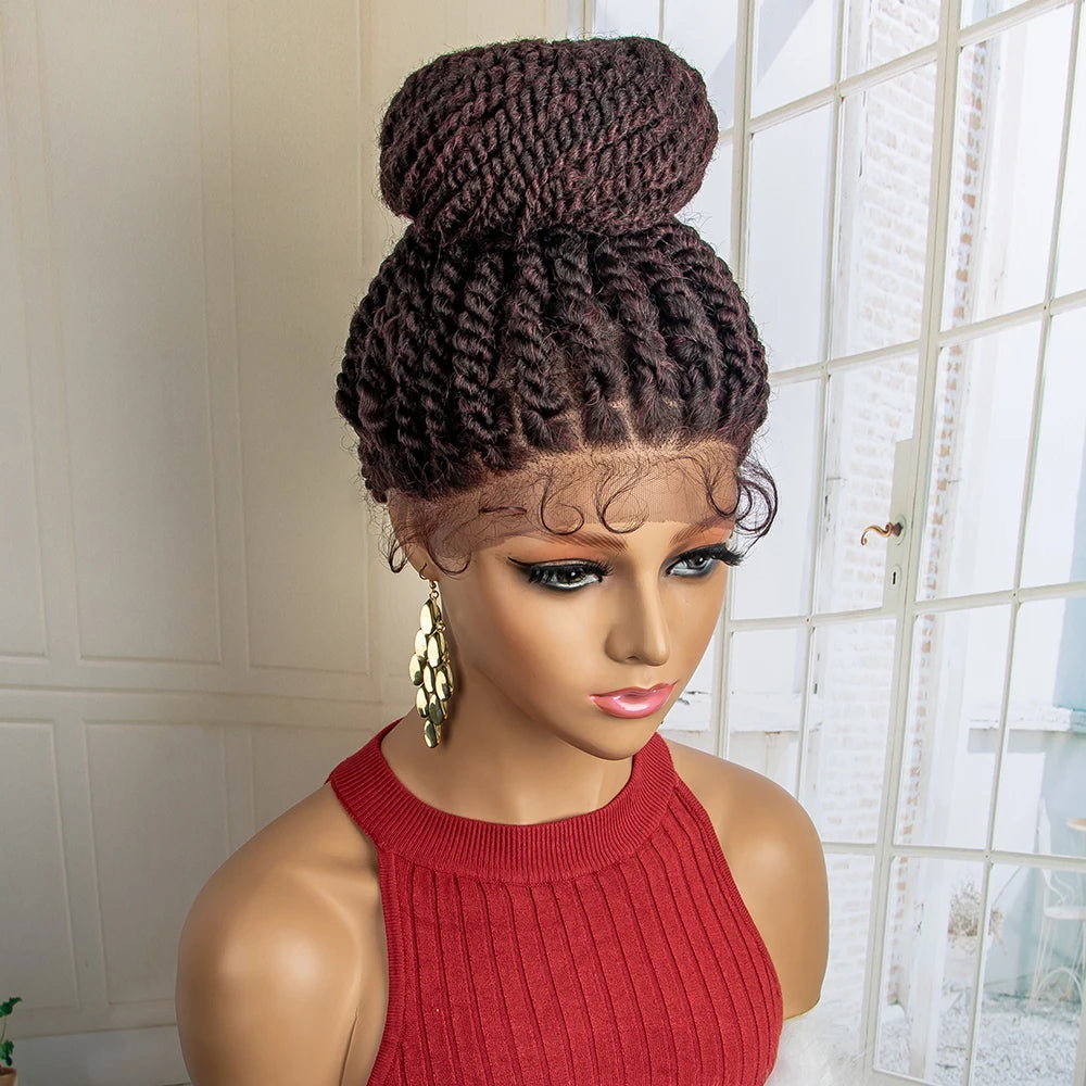 New Arrival Bun Braided Wig | Lace Front Updo with Baby Hair Luxegan
