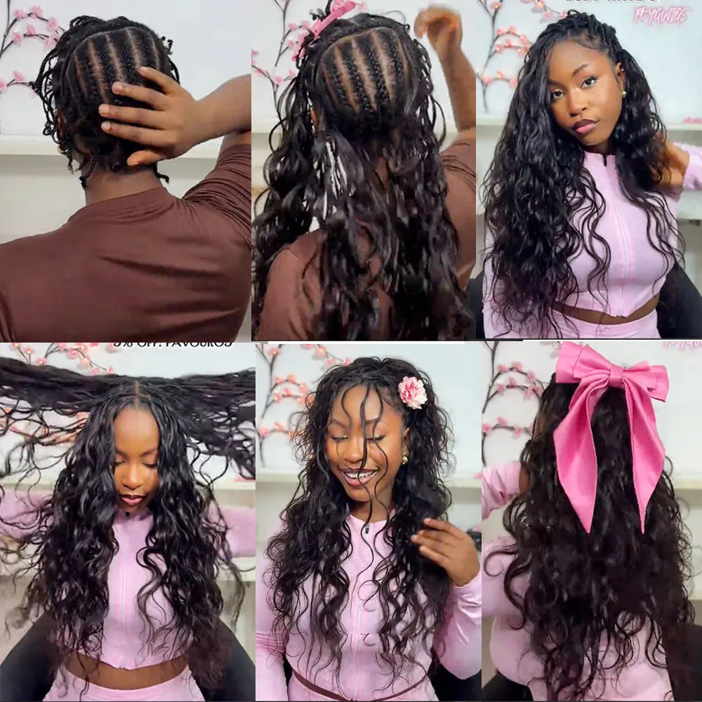 Body Wave Feathered Miracle Knots Crochet Human Hair – Boho Braids | 100% Human Hair | 14–24in - view 3