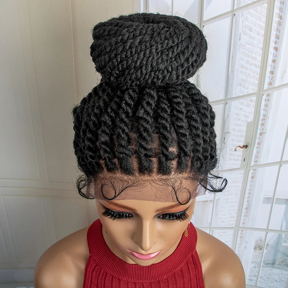 New Arrival Bun Braided Wig | Lace Front Updo with Baby Hair Luxegan