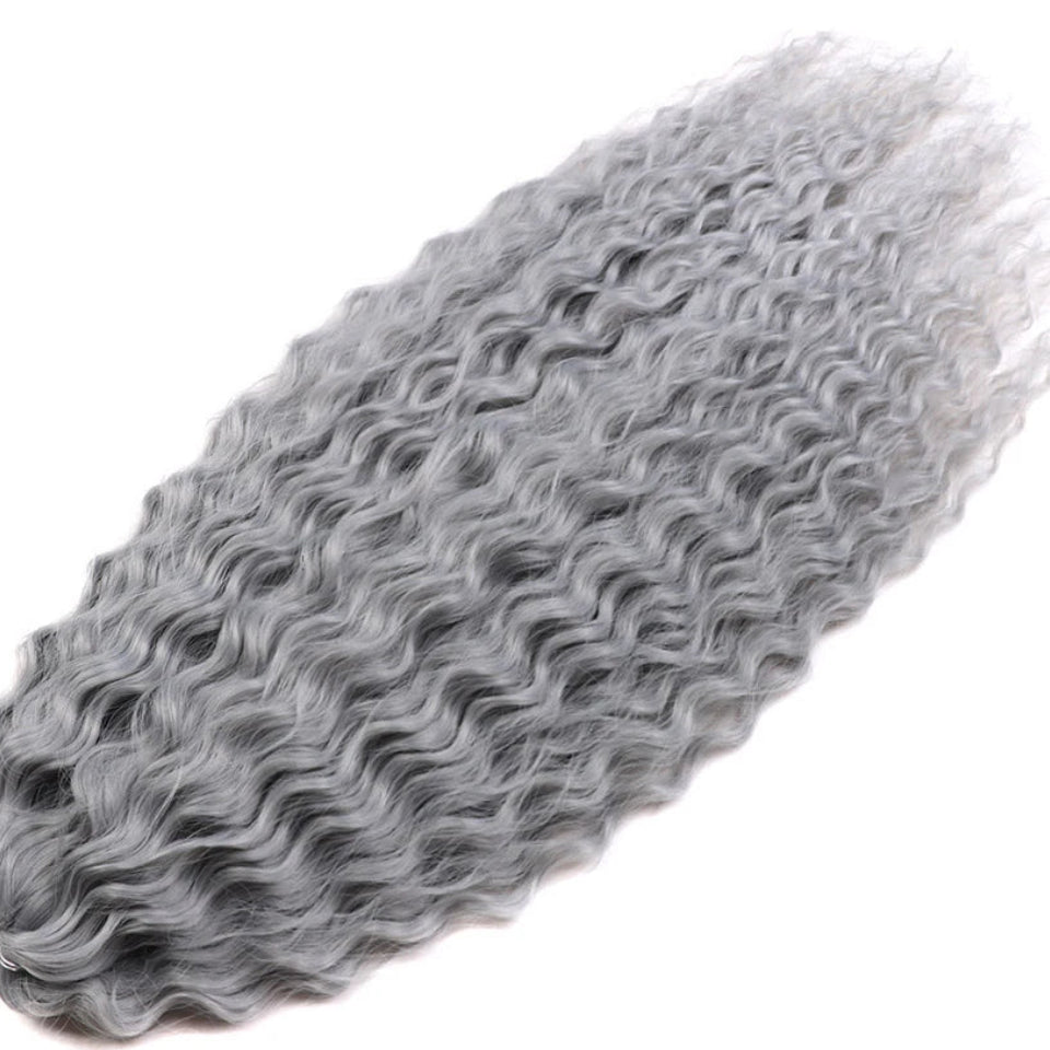 Ariel Curl Water Wave Crochet Hair | Sophisticated 22-Inch Synthetic Braiding Extensions | Elegant "High Temperature Fiber" Water Twist | "Dignified" Ombre Blonde &amp; Pink Tones for Radiant Versatile Styling Luxegan