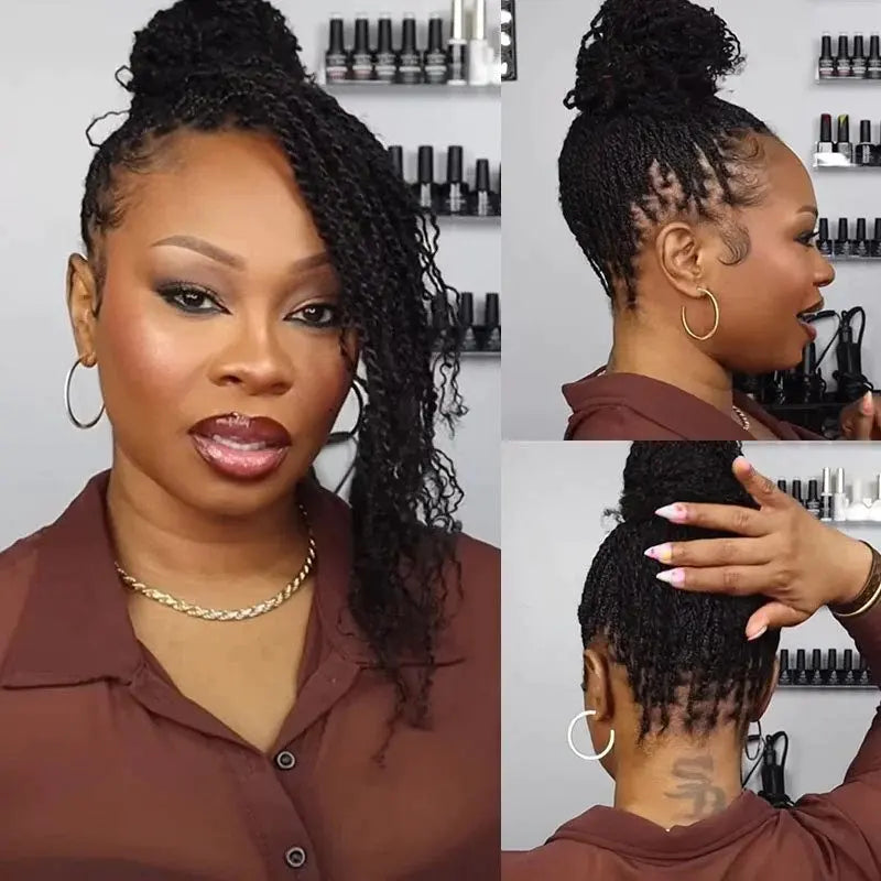Afro Kinky Bulk Human Hair Extensions | 10"-22" 50g Brazilian Remy for Braiding & Dreadlocks (Natural Colors, Long-Lasting) Luxegan
