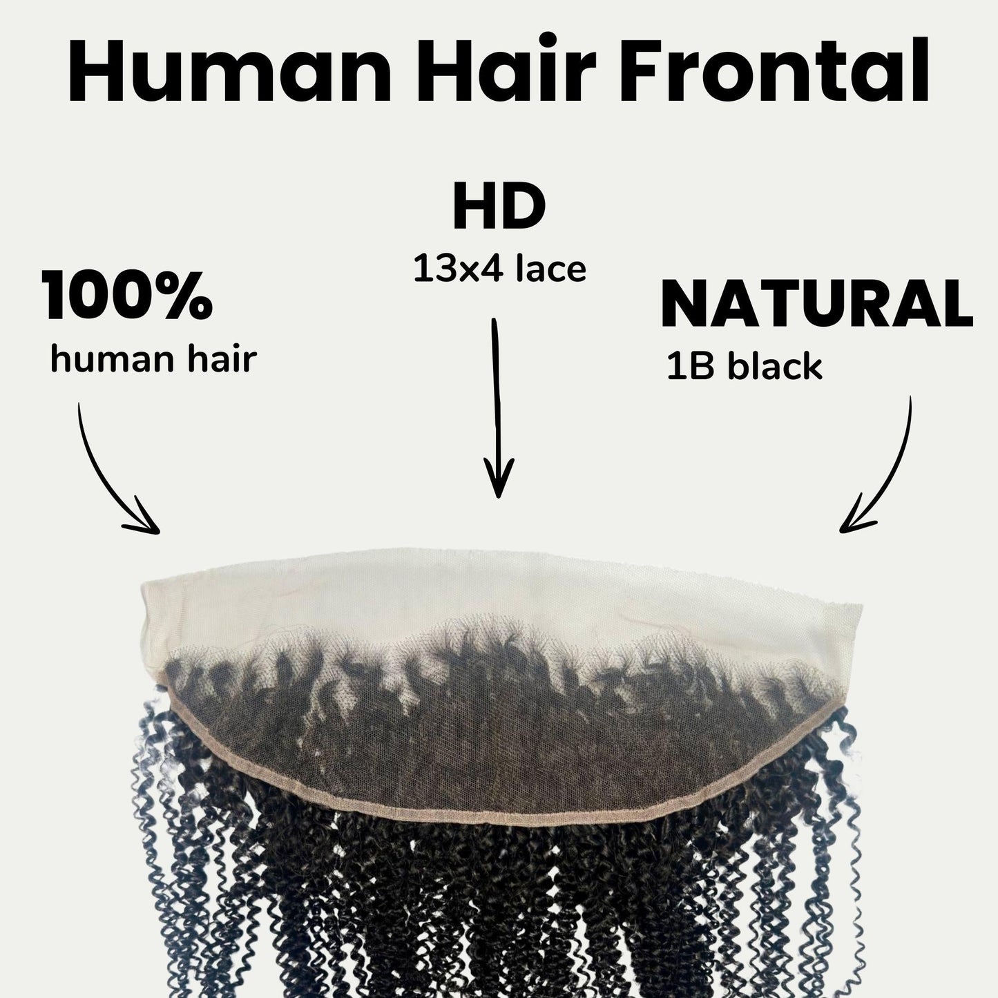 Afro Kinky 13x4 HD Lace Human Hair Frontal Luxegan