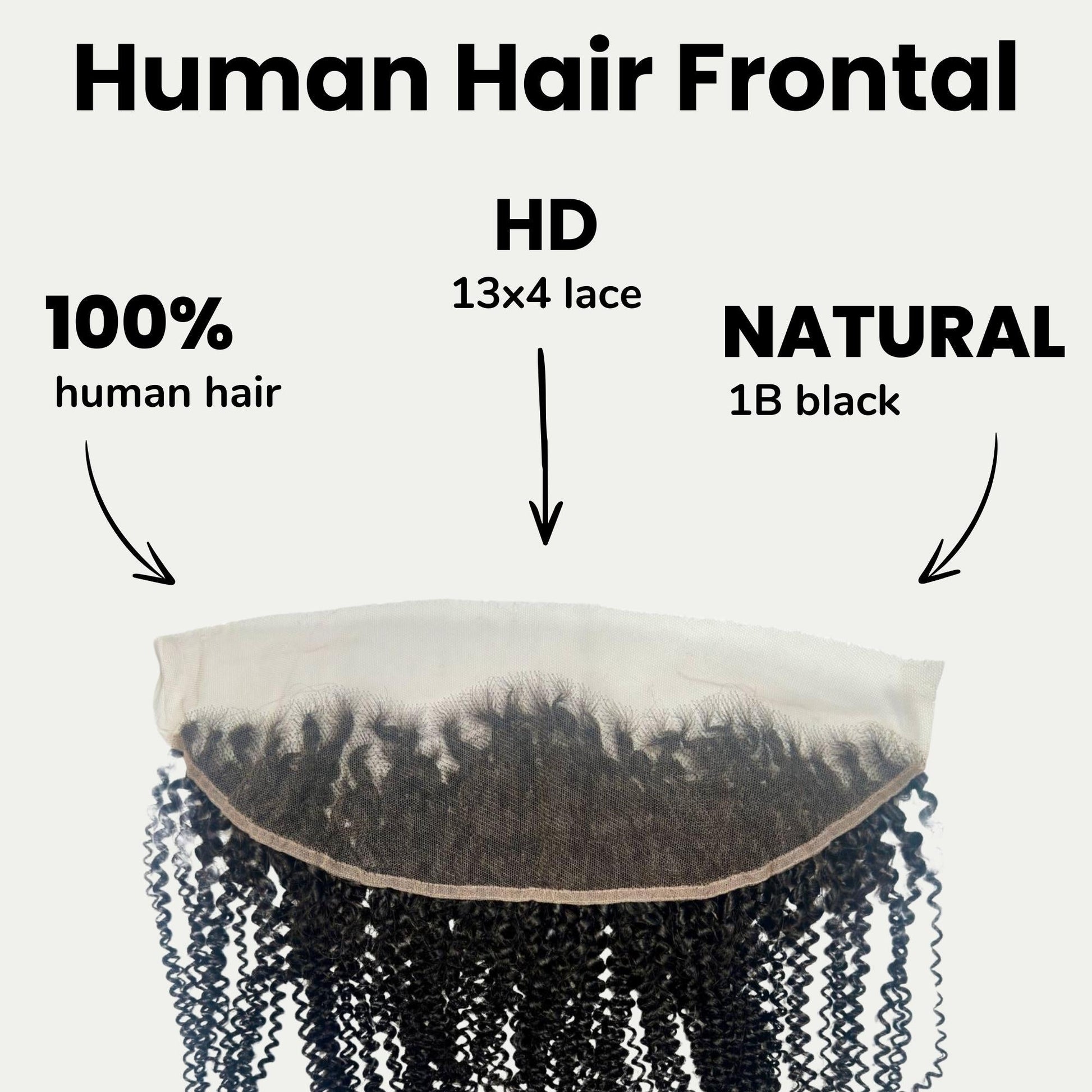 Afro Kinky 13x4 HD Lace Human Hair Frontal Luxegan
