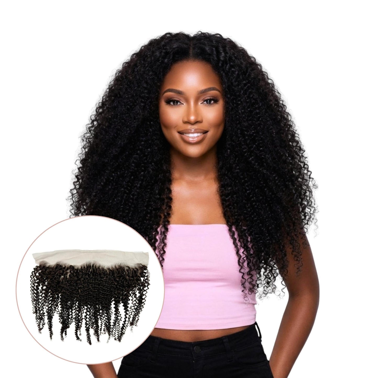 Afro Kinky 13x4 HD Lace Human Hair Frontal Luxegan