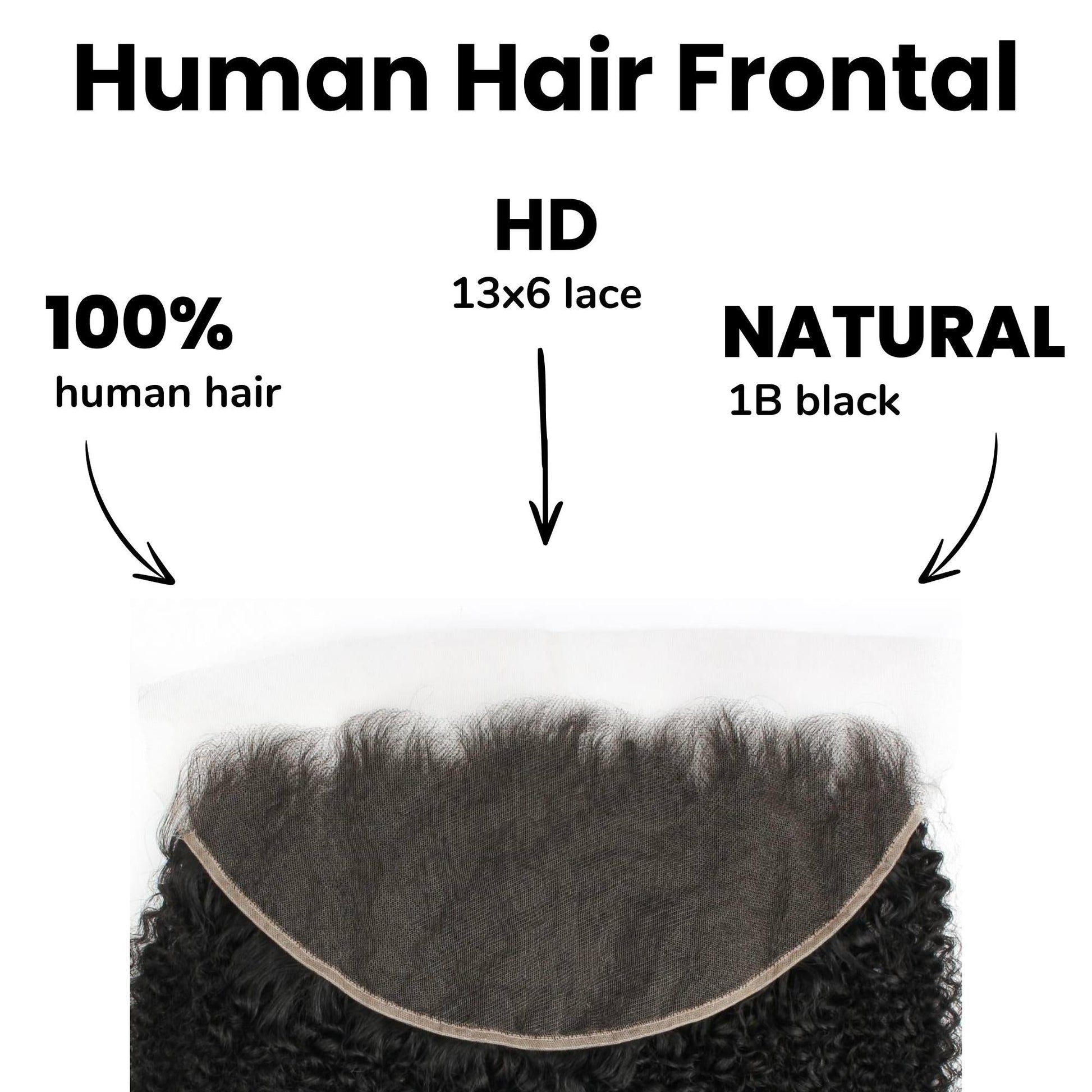 Afro Kinky 13x6 HD Lace Human Hair Frontal Luxegan
