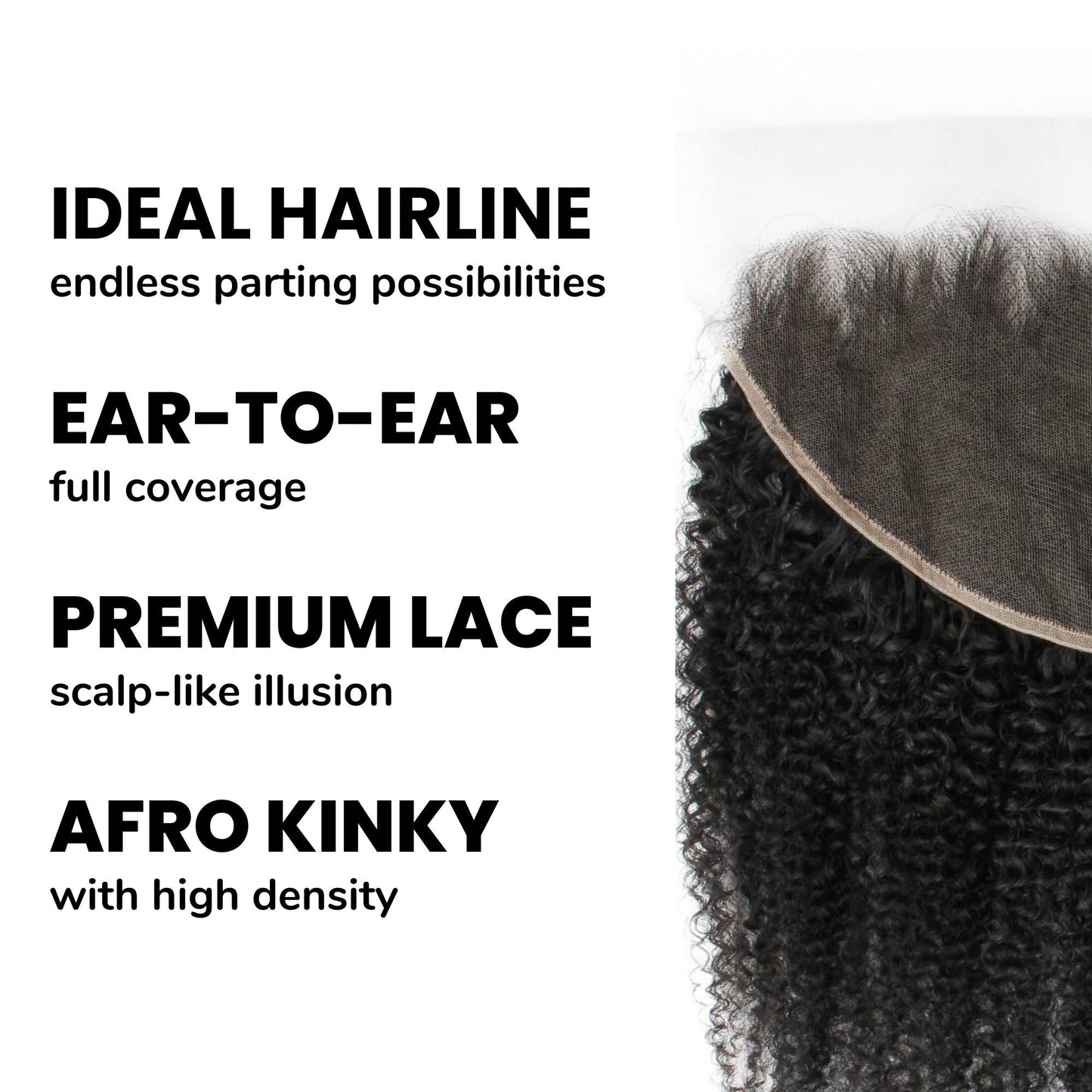 Afro Kinky 13x6 HD Lace Human Hair Frontal Luxegan