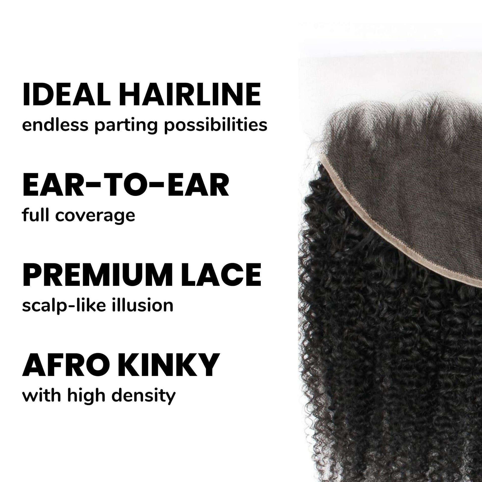 Afro Kinky 13x6 HD Lace Human Hair Frontal Luxegan