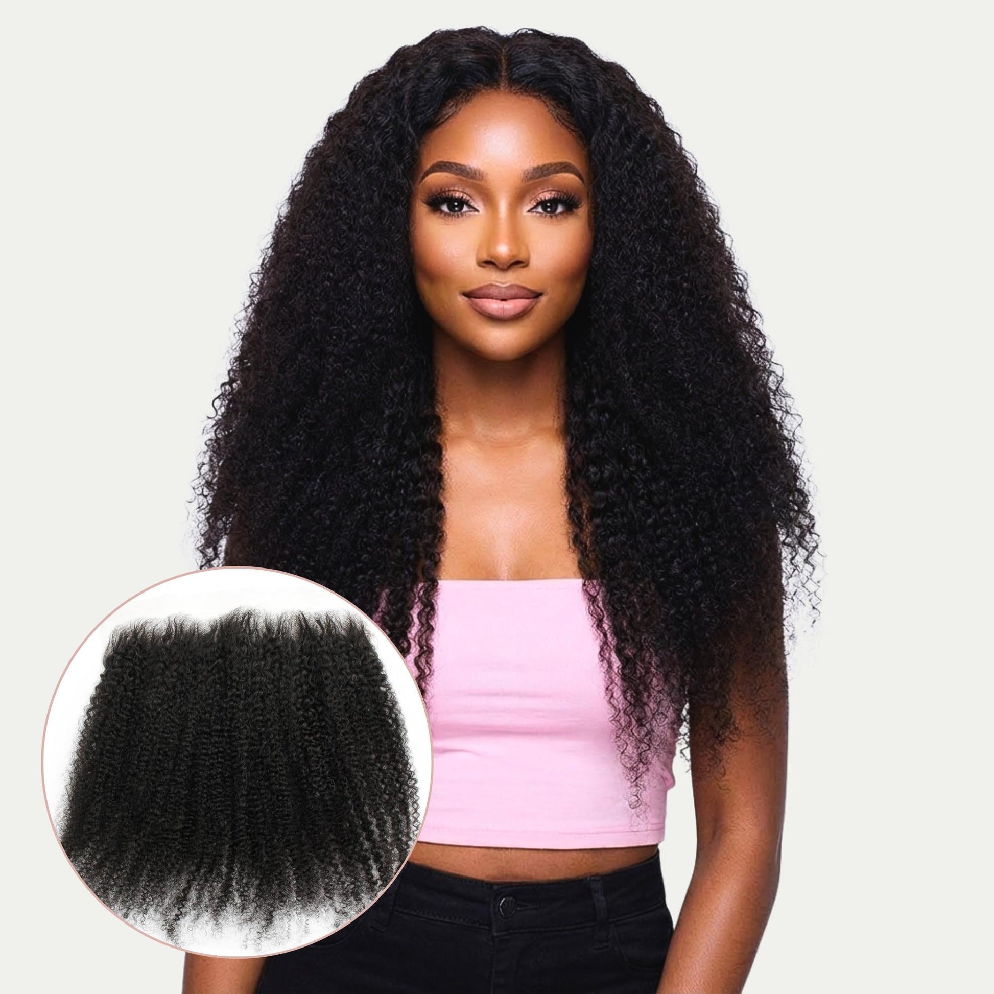 Afro Kinky 13x6 HD Lace Human Hair Frontal Luxegan