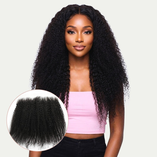 Afro Kinky 13x6 HD Lace Human Hair Frontal Luxegan