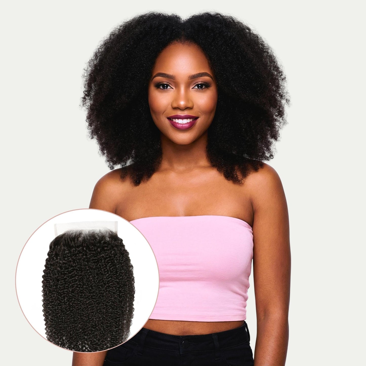 Afro Kinky 6x6 HD Lace Human Hair Closure Luxegan