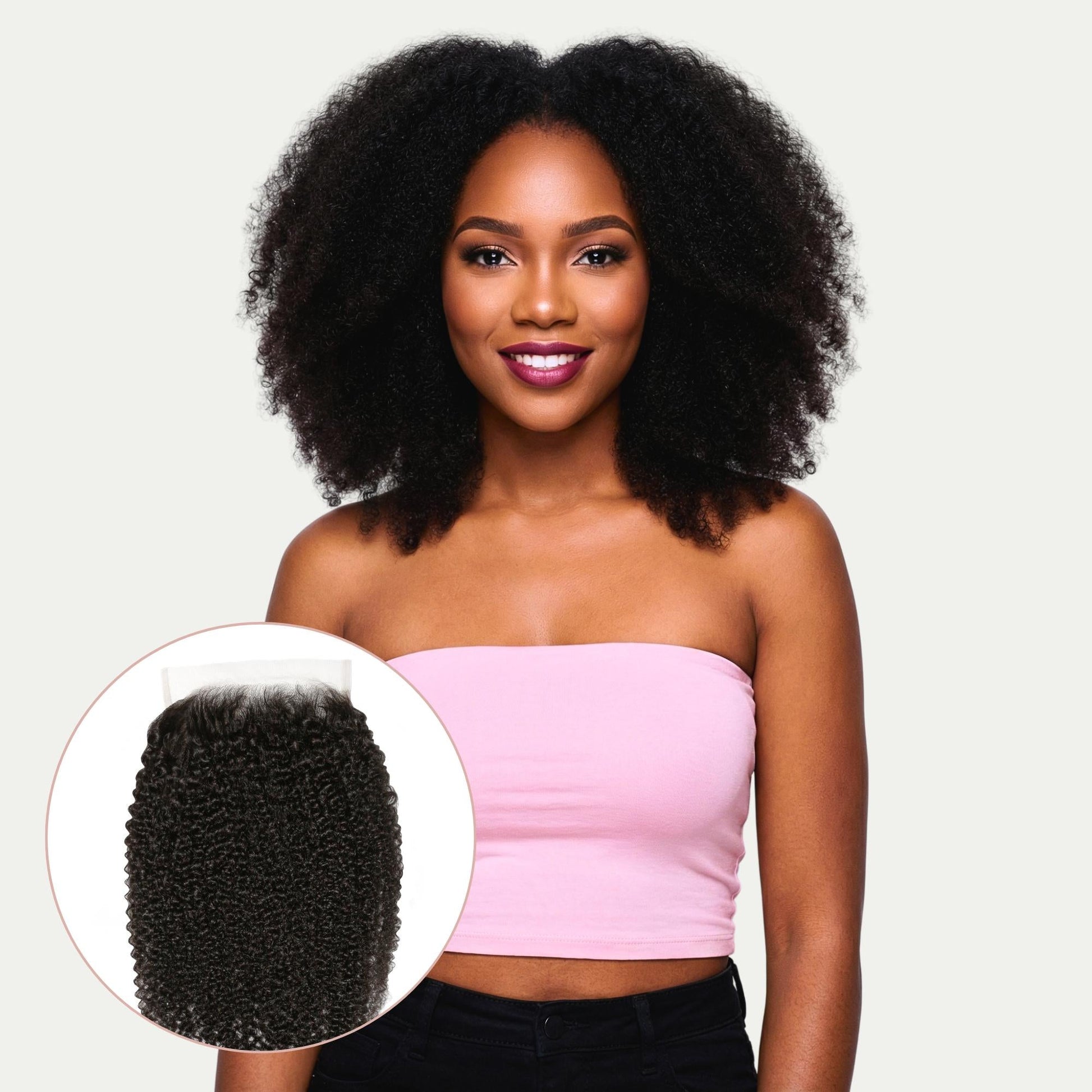 Afro Kinky 6x6 HD Lace Human Hair Closure Luxegan