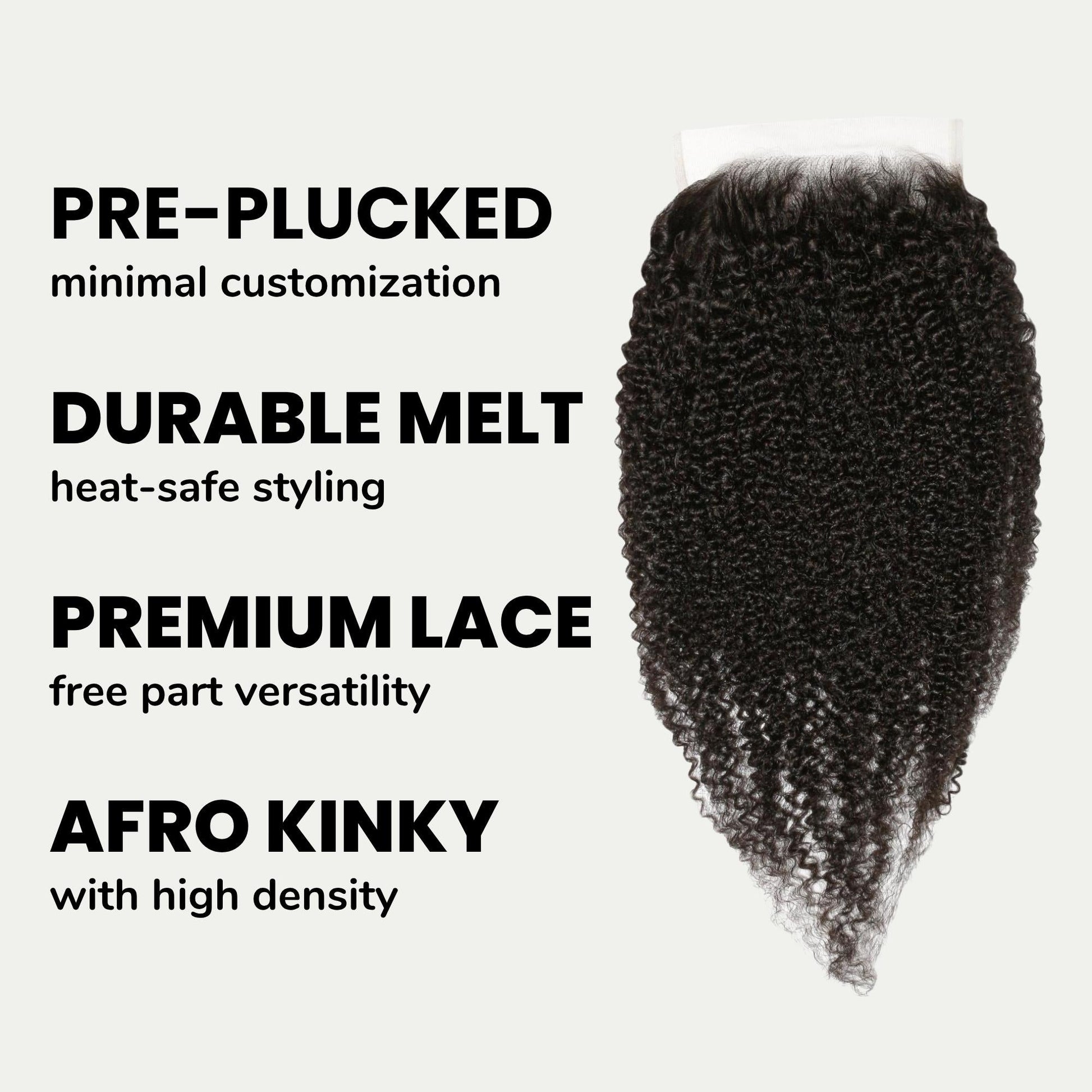 Afro Kinky 6x6 HD Lace Human Hair Closure Luxegan