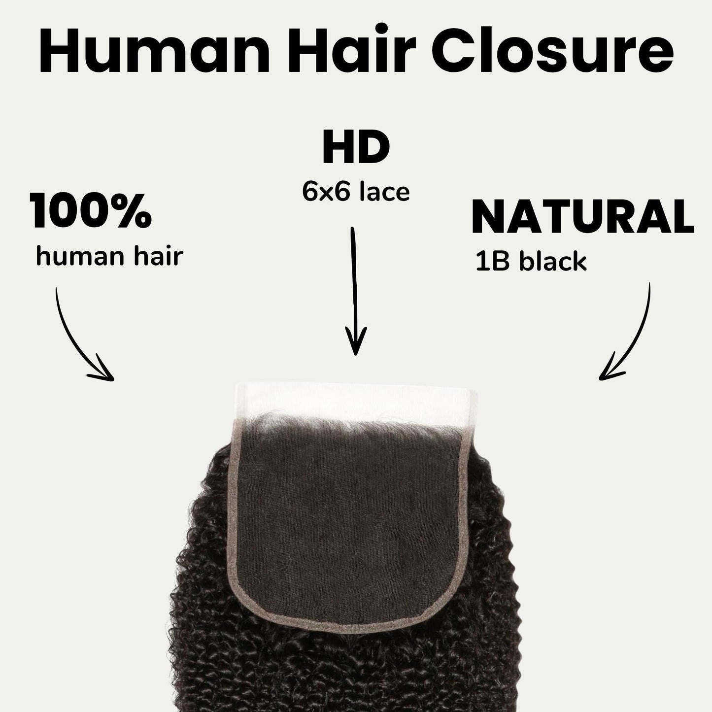Afro Kinky 6x6 HD Lace Human Hair Closure Luxegan