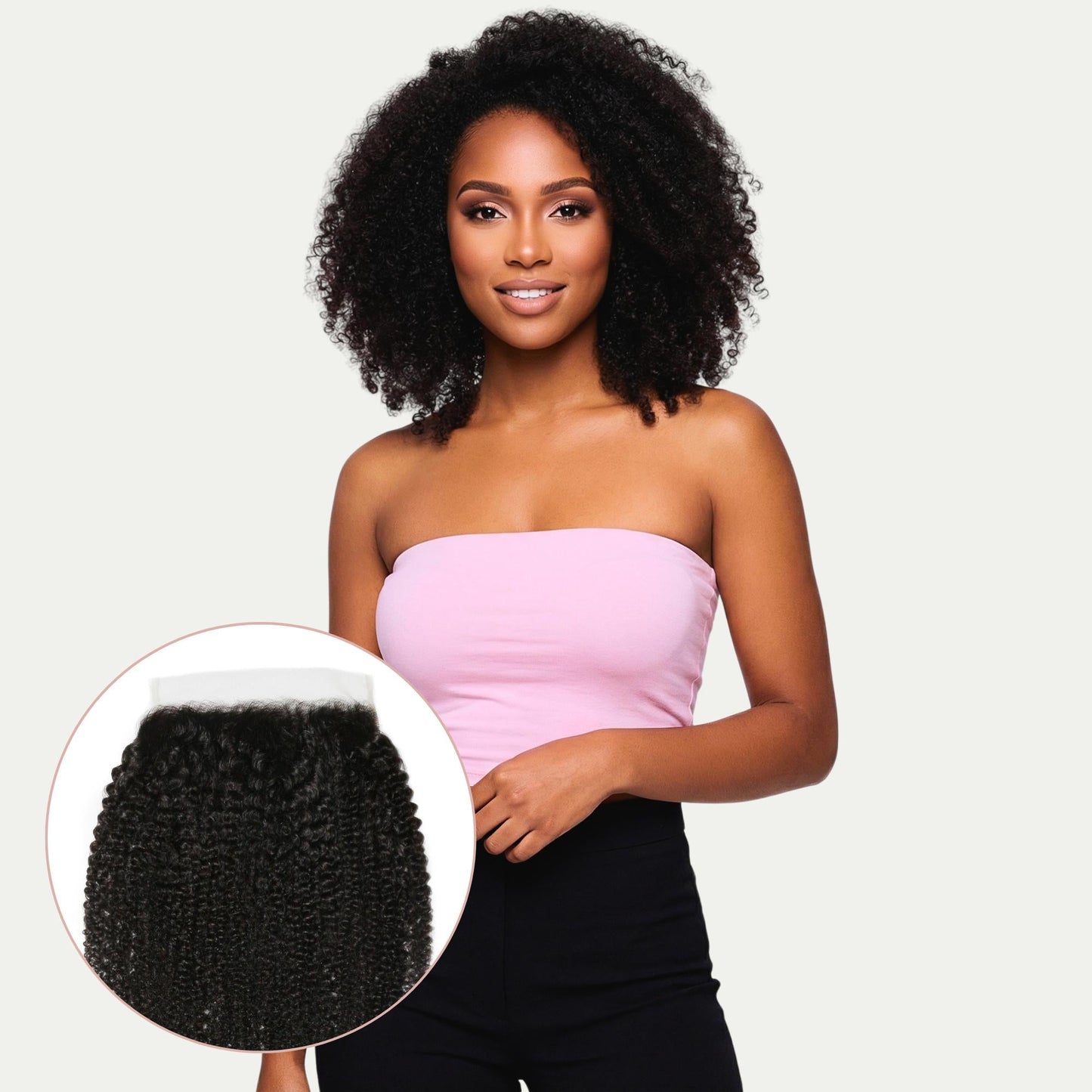 Afro Kinky 7x7 HD Lace Human Hair Closure Luxegan