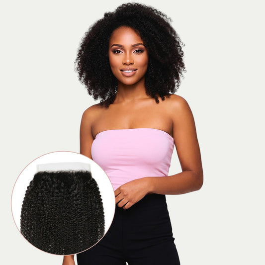Afro Kinky 7x7 HD Lace Human Hair Closure Luxegan