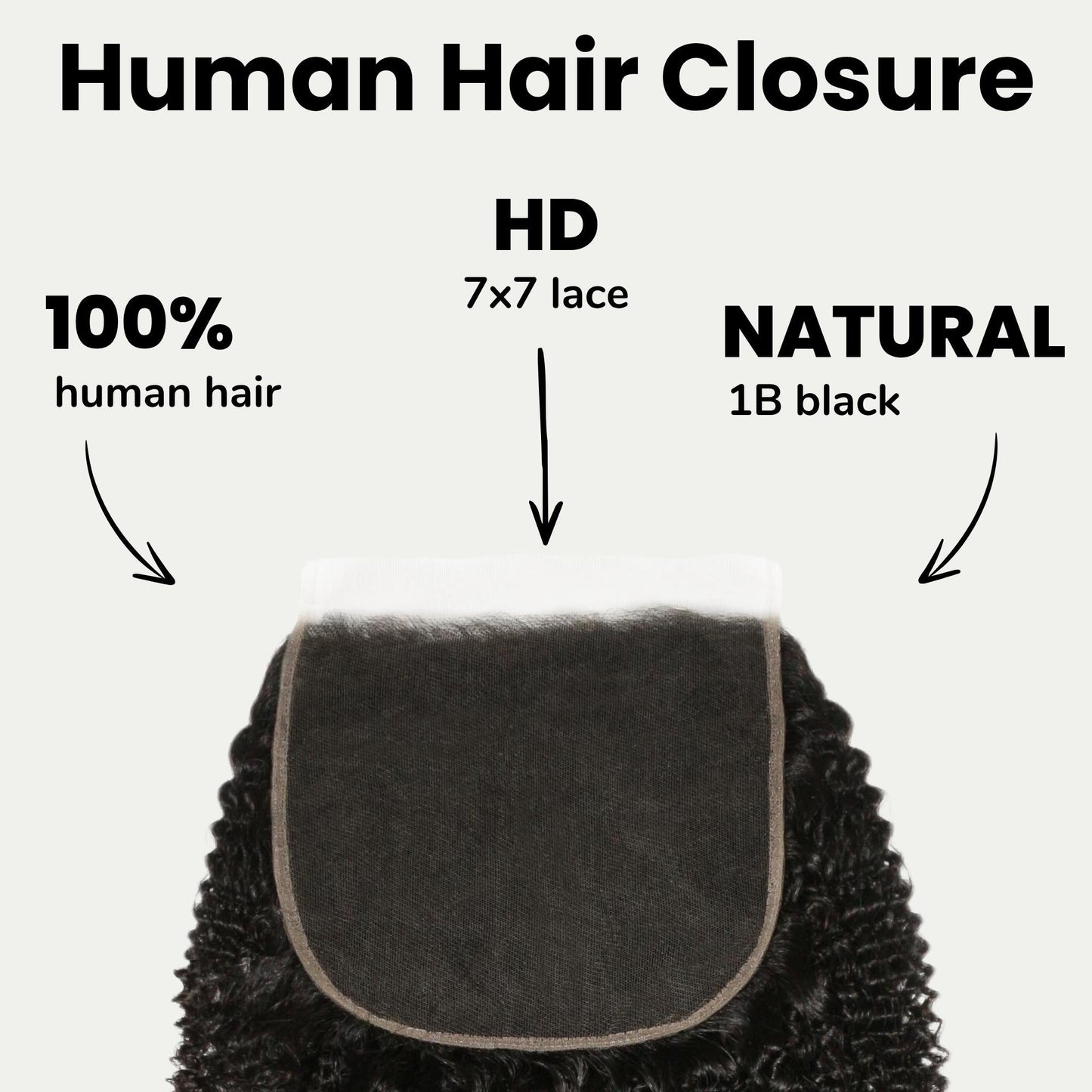 Afro Kinky 7x7 HD Lace Human Hair Closure Luxegan