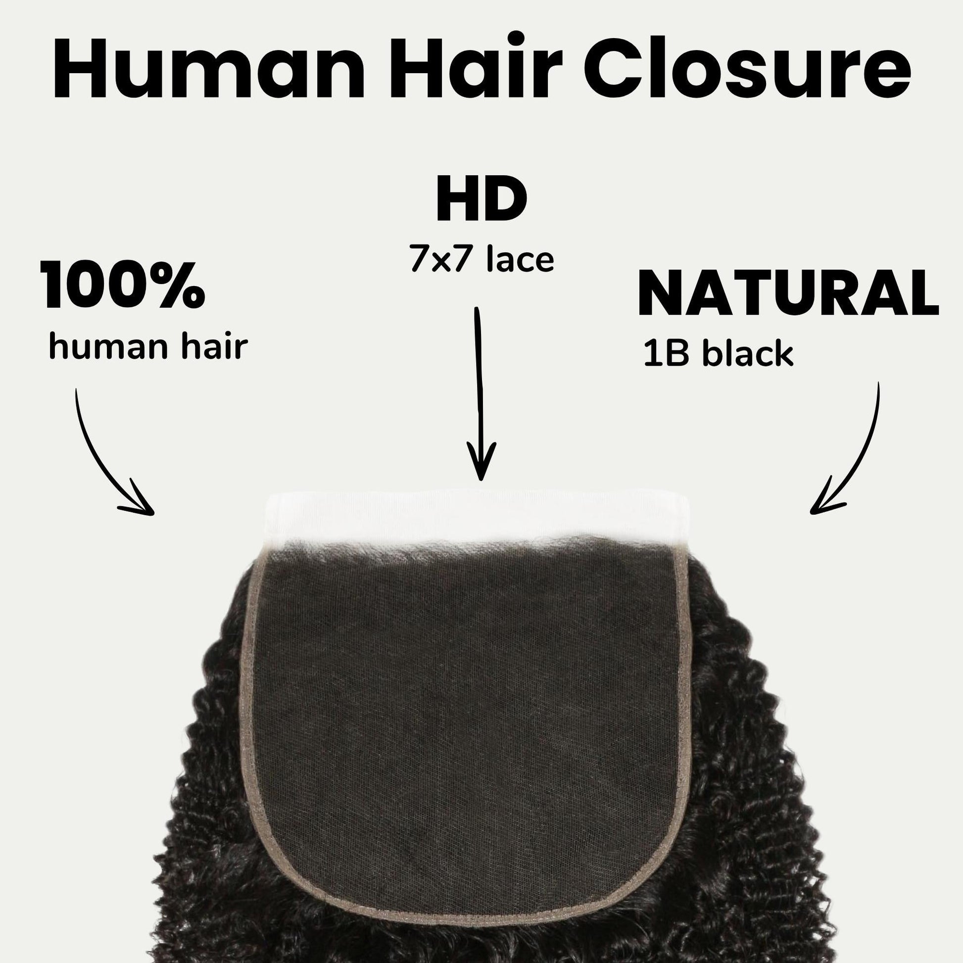 Afro Kinky 7x7 HD Lace Human Hair Closure Luxegan