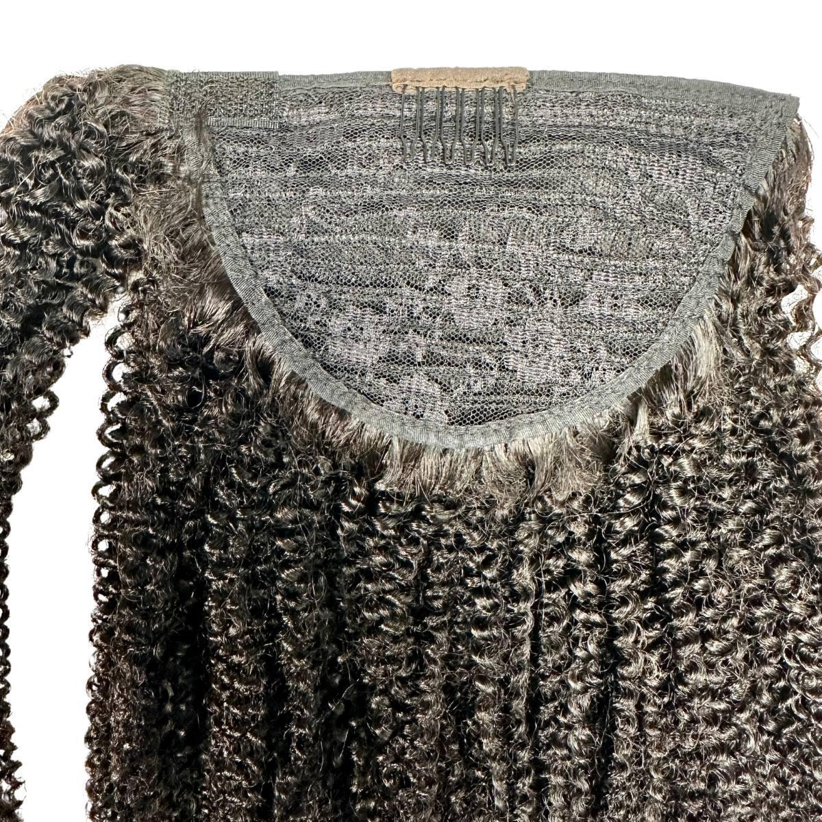 Afro Kinky Curly 100% Human Hair Ponytail Extension Luxegan