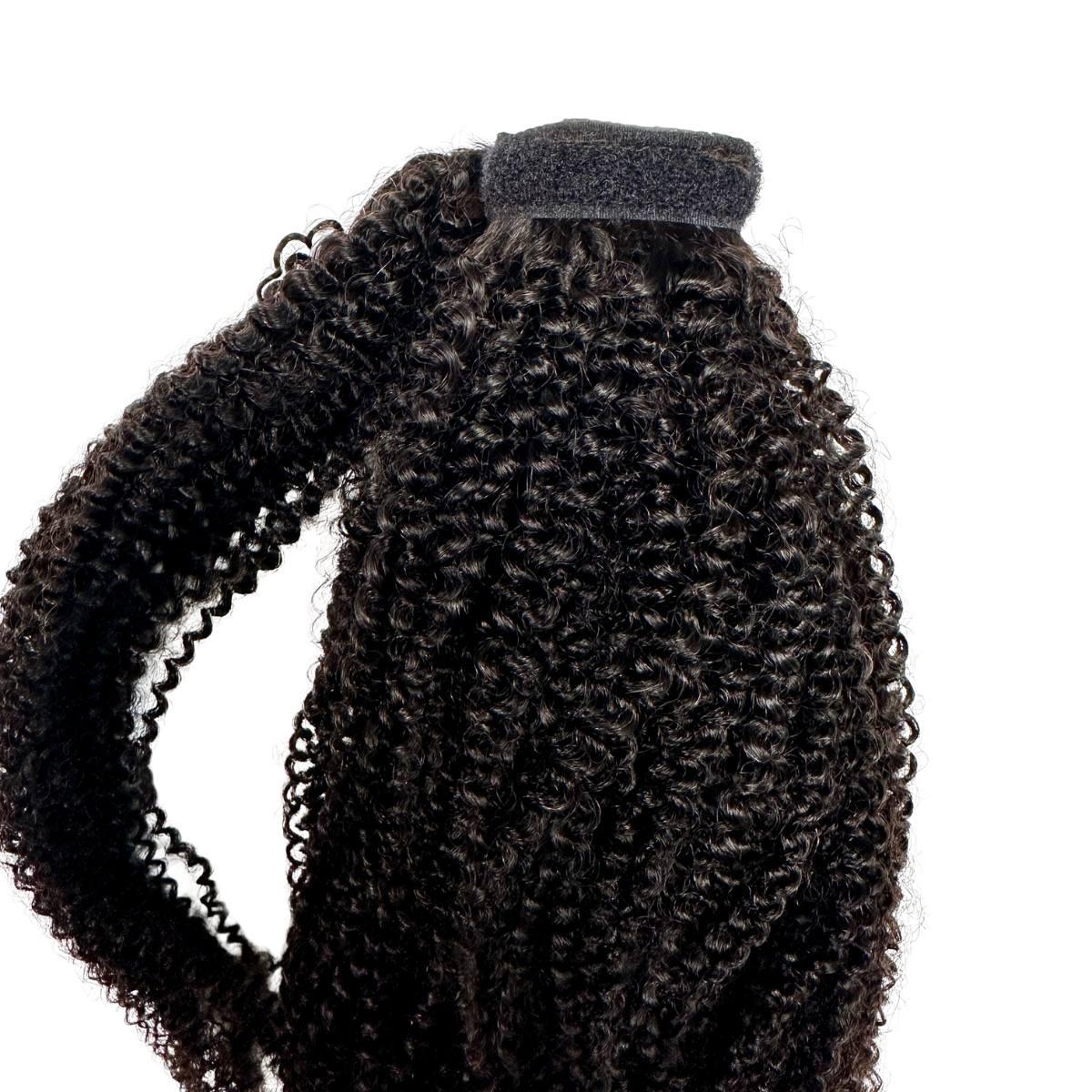 Afro Kinky Curly 100% Human Hair Ponytail Extension Luxegan