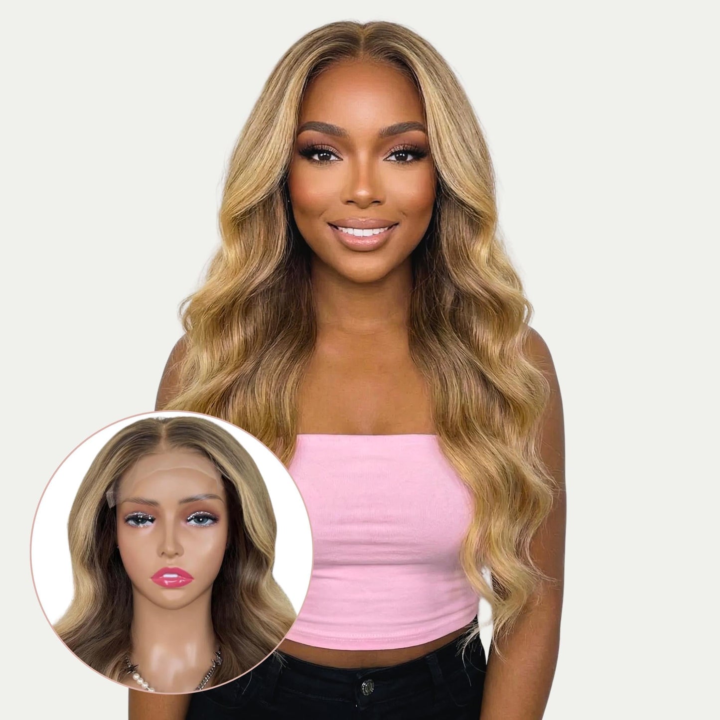Aubrey Glueless 5x5 HD Lace Professionally Colored 100% Human Hair Closure Wig Luxegan